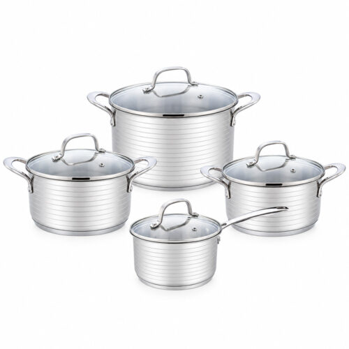 8-Piece Lidded Kitchen Cookware Set