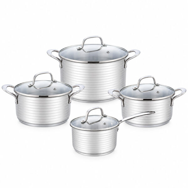 8-Piece Lidded Kitchen Cookware Set