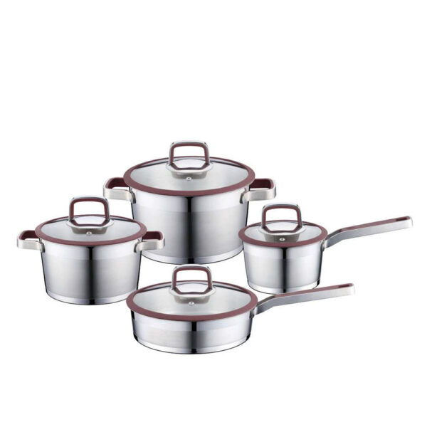 8-Piece Lidded Metal Cookware Set 8-Piece Lidded Metal Cookware Set