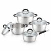 8-Piece Lidded Metal Cookware Set