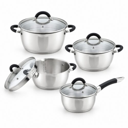 8-Piece Lidded Metal Cookware Set 8-Piece Lidded Metal Cookware Set