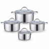 8-Piece Metal Casserole and Saucepan Set 8-Piece Metal Casserole and Saucepan Set