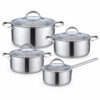 8-Piece Metal Casserole and Saucepan Set 8-Piece Metal Casserole and Saucepan Set