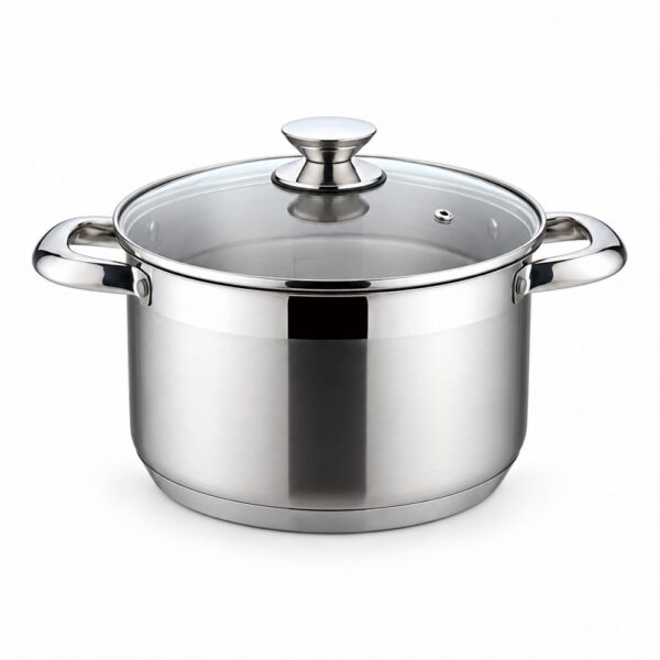 8-Piece Metal Cookware Set with Four Glass Lids 8-Piece Metal Cookware Set with Four Glass Lids