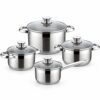 8-Piece Metal Cookware Set with Four Glass Lids 8-Piece Metal Cookware Set with Four Glass Lids