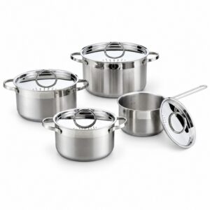 Cookware Sets 11 8-Piece Metal Cookware Set with Lids