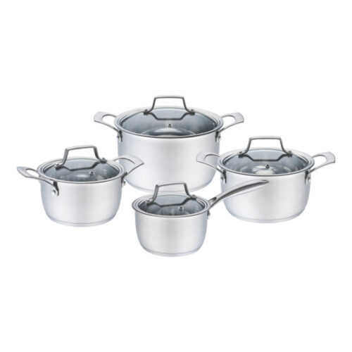 8-Piece Metal Cookware Set with Lids for Wholesale Supply 8-Piece Metal Cookware Set with Lids for Wholesale Supply