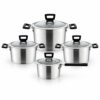 8-Piece Metal Saucepan and Casserole Set 8-Piece Metal Saucepan and Casserole Set