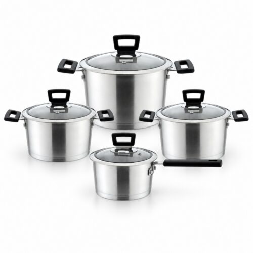 8-Piece Metal Saucepan and Casserole Set