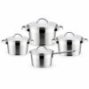 8-Piece Metal Saucepan and Casserole Set 8-Piece Metal Saucepan and Casserole Set