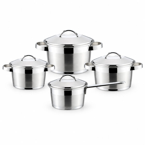 8-Piece Metal Saucepan and Casserole Set 8-Piece Metal Saucepan and Casserole Set