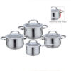 8-Piece Polished Metal Cookware Set 8-Piece Polished Metal Cookware Set