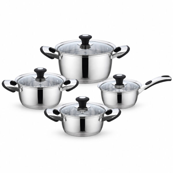 8-Piece Polished Metal Cookware Set 8-Piece Polished Metal Cookware Set