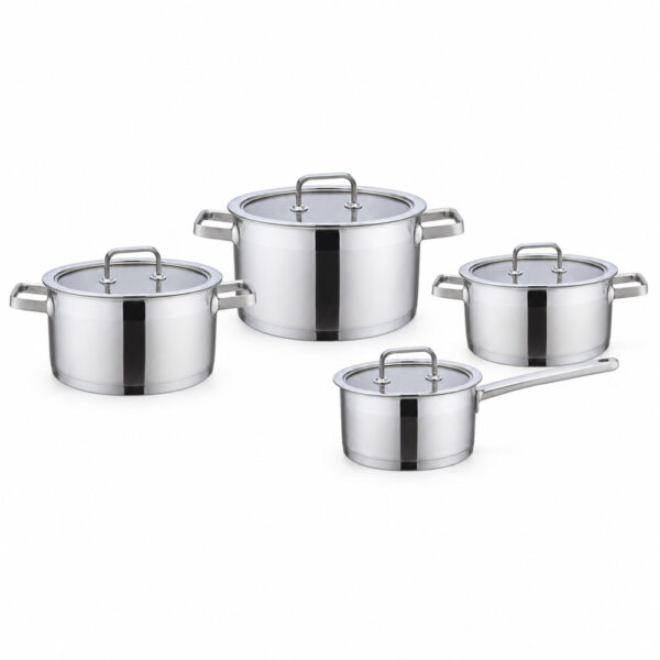 8-Piece Polished Metal Cookware Set 8-Piece Polished Metal Cookware Set