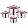 8-Piece Polished Metal Cookware Set 8-Piece Polished Metal Cookware Set