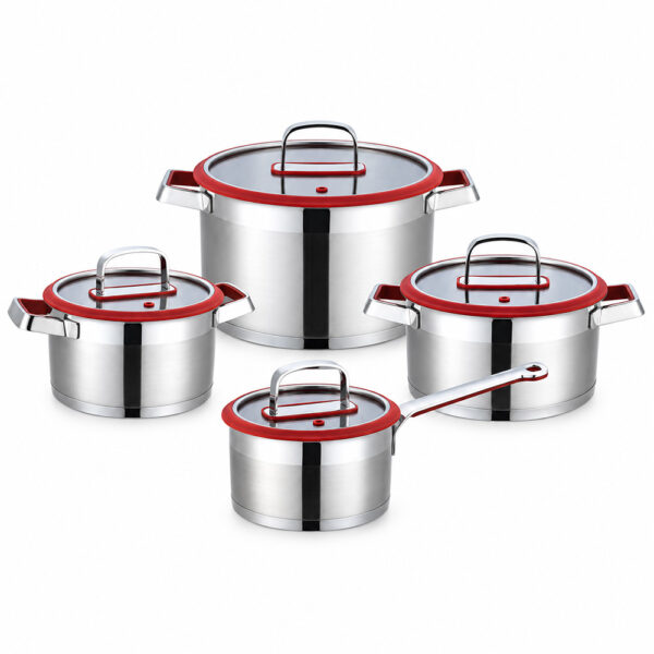 8-Piece Polished Metal Cookware Set 8-Piece Polished Metal Cookware Set