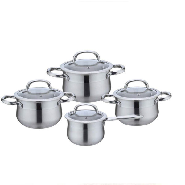 8-Piece Polished Metal Cookware Set 8-Piece Polished Metal Cookware Set
