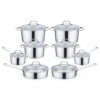 8-Piece Polished Metal Cookware Set 8-Piece Polished Metal Cookware Set