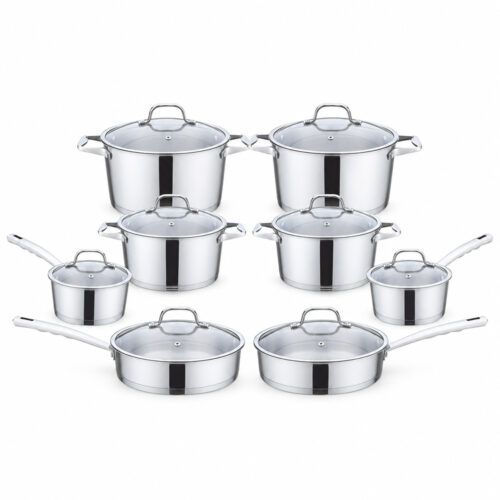 8-Piece Polished Metal Cookware Set