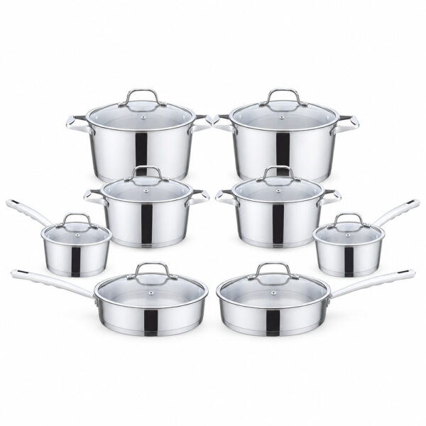 8-Piece Polished Metal Cookware Set 8-Piece Polished Metal Cookware Set