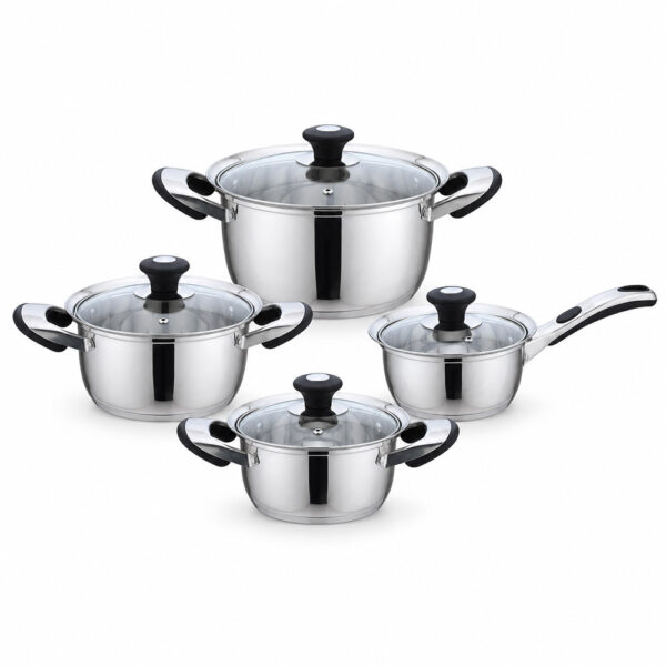8-Piece Polished Metal Cookware Set 8-Piece Polished Metal Cookware Set