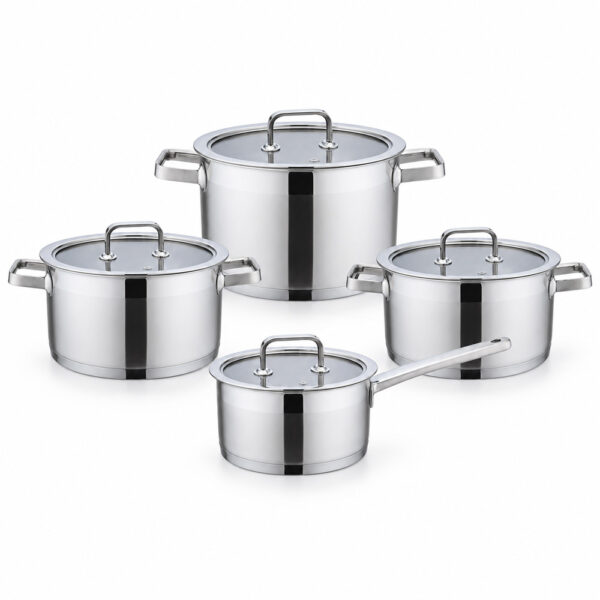 8-Piece Polished Metal Cookware Set 8-Piece Polished Metal Cookware Set