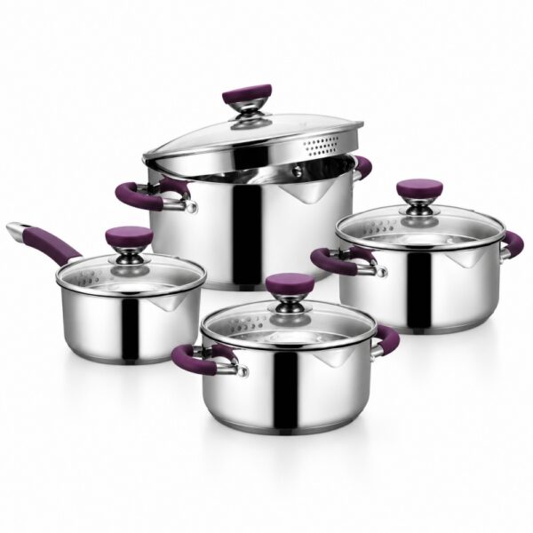 8-Piece Polished Metal Cookware Set 8-Piece Polished Metal Cookware Set