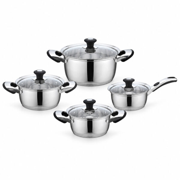 8-Piece Polished Metal Cookware Set 8-Piece Polished Metal Cookware Set