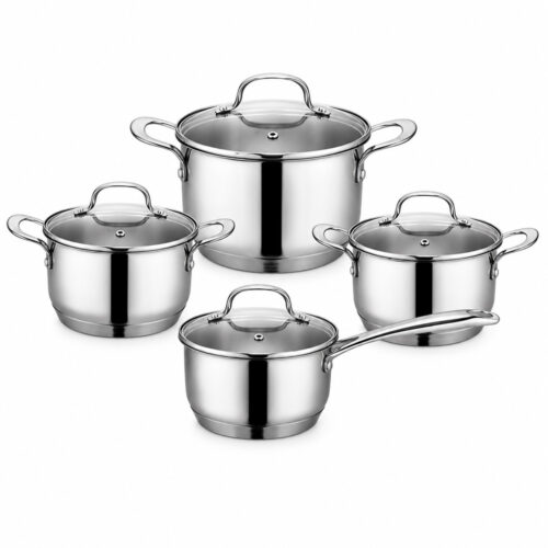 8-Piece Polished Metal Cookware Set 8-Piece Polished Metal Cookware Set