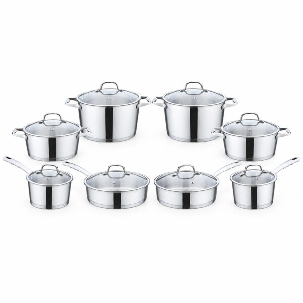 8-Piece Polished Metal Cookware Set 8-Piece Polished Metal Cookware Set