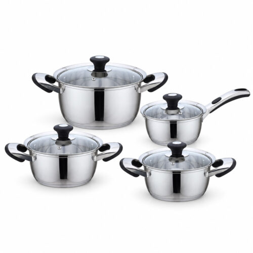 8-Piece Polished Metal Cookware Set 8-Piece Polished Metal Cookware Set