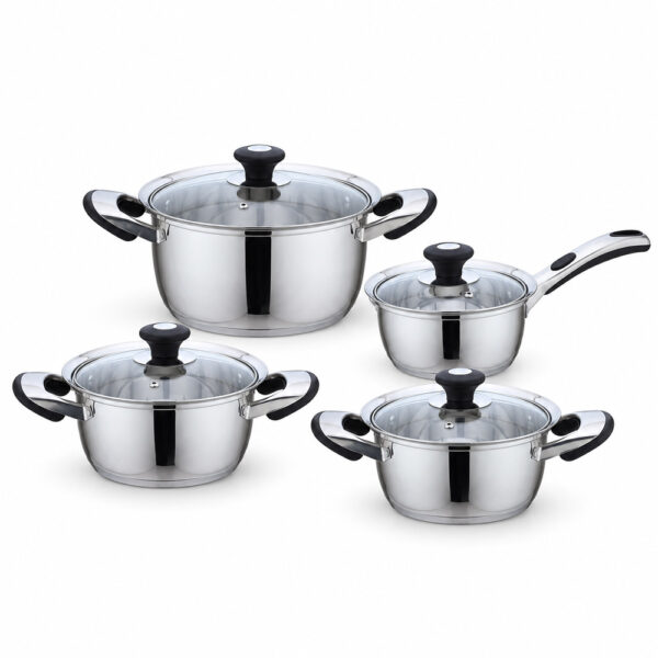 8-Piece Polished Metal Cookware Set 8-Piece Polished Metal Cookware Set