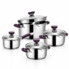 8-Piece Polished Metal Cookware Set 8-Piece Polished Metal Cookware Set