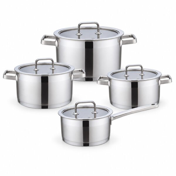 8-Piece Polished Metal Cookware Set 8-Piece Polished Metal Cookware Set