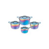 8-Piece Rainbow Cookware Set with Clear Lids for Wholesale