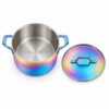 8-Piece Rainbow Cookware Set with Clear Lids for Wholesale