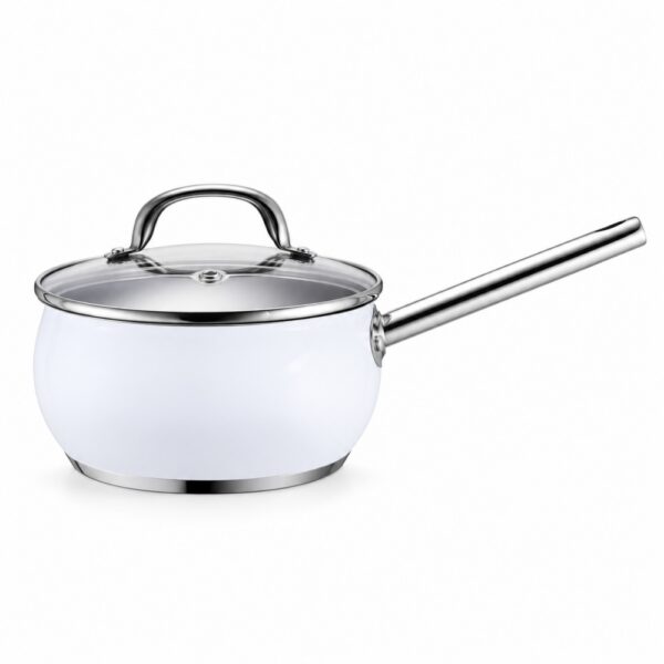 8-Piece White Saucepan and Casserole Cookware Set 8-Piece White Saucepan and Casserole Cookware Set