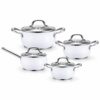 8-Piece White Saucepan and Casserole Cookware Set 8-Piece White Saucepan and Casserole Cookware Set