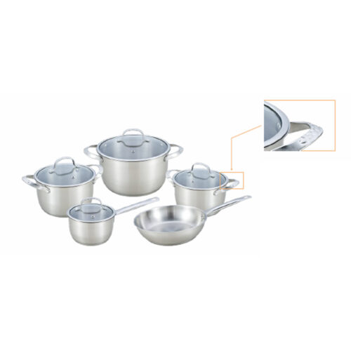 9-Piece Cookware Set with Glass Lids Wholesale Supply 9-Piece Cookware Set with Glass Lids Wholesale Supply