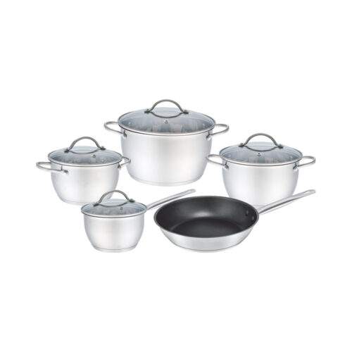 9-Piece Metal Cookware Set with Lids Wholesale Supply 9-Piece Metal Cookware Set with Lids Wholesale Supply