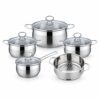9-Piece Polished Metal Cookware Set