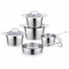 9-Piece Polished Metal Cookware Set