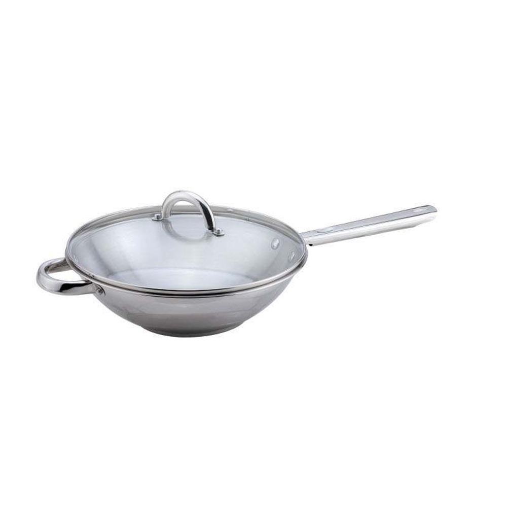 Chinese Wok with Glass Lid, 2832 cm Wholesale Supplier