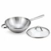 Chinese Wok with Glass Lid, 2832 cm Wholesale Supplier Chinese Wok with Glass Lid, 2832 cm Wholesale Supplier