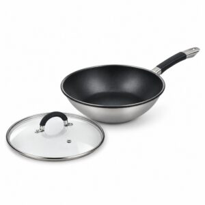 Woks 12 Chinese Wok with Glass Lid, 2832 cm Wholesale Supplier