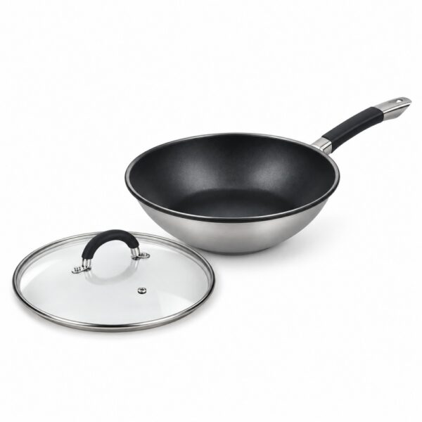 Chinese Wok with Glass Lid, 2832 cm Wholesale Supplier Chinese Wok with Glass Lid, 2832 cm Wholesale Supplier