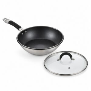 Woks 11 Chinese Wok with Glass Lid, 2832 cm Wholesale Supplier