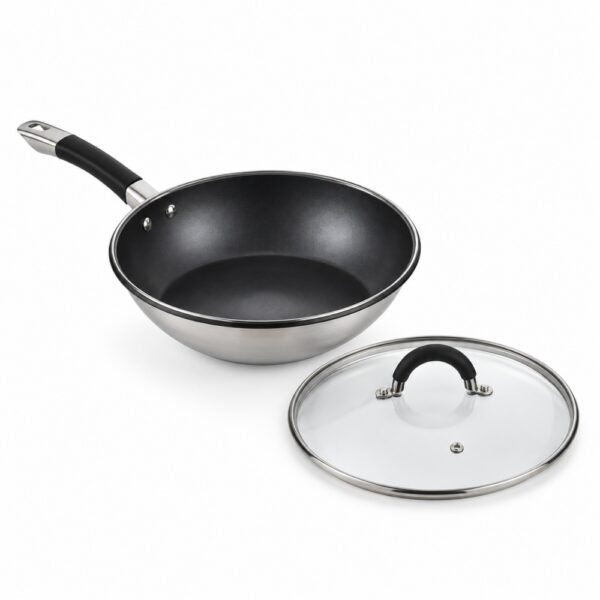 Chinese Wok with Glass Lid, 2832 cm Wholesale Supplier Chinese Wok with Glass Lid, 2832 cm Wholesale Supplier