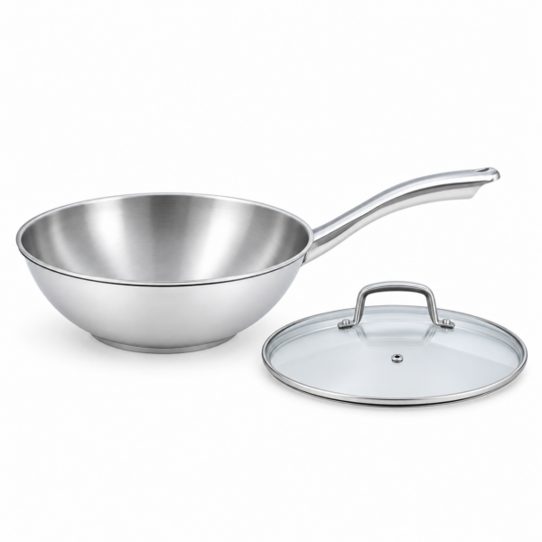 Chinese Wok with Glass Lid Wholesale Supplier 2832 cm Sizes Chinese Wok with Glass Lid Wholesale Supplier 2832 cm Sizes