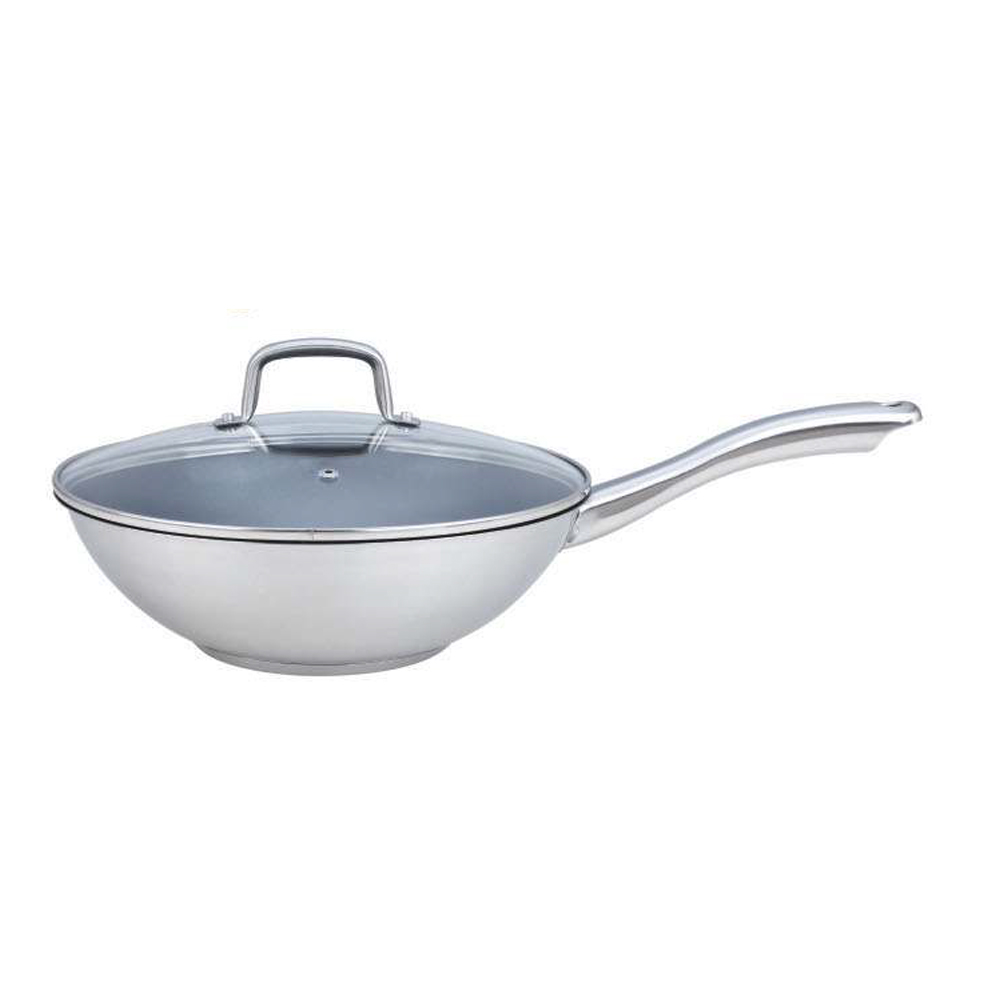 Chinese Wok with Glass Lid Wholesale Supplier 2832 cm Sizes